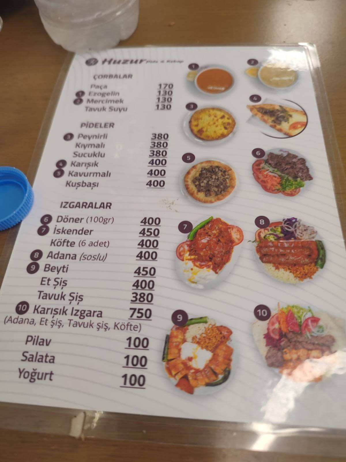 Huzur Pide & Kebap меню