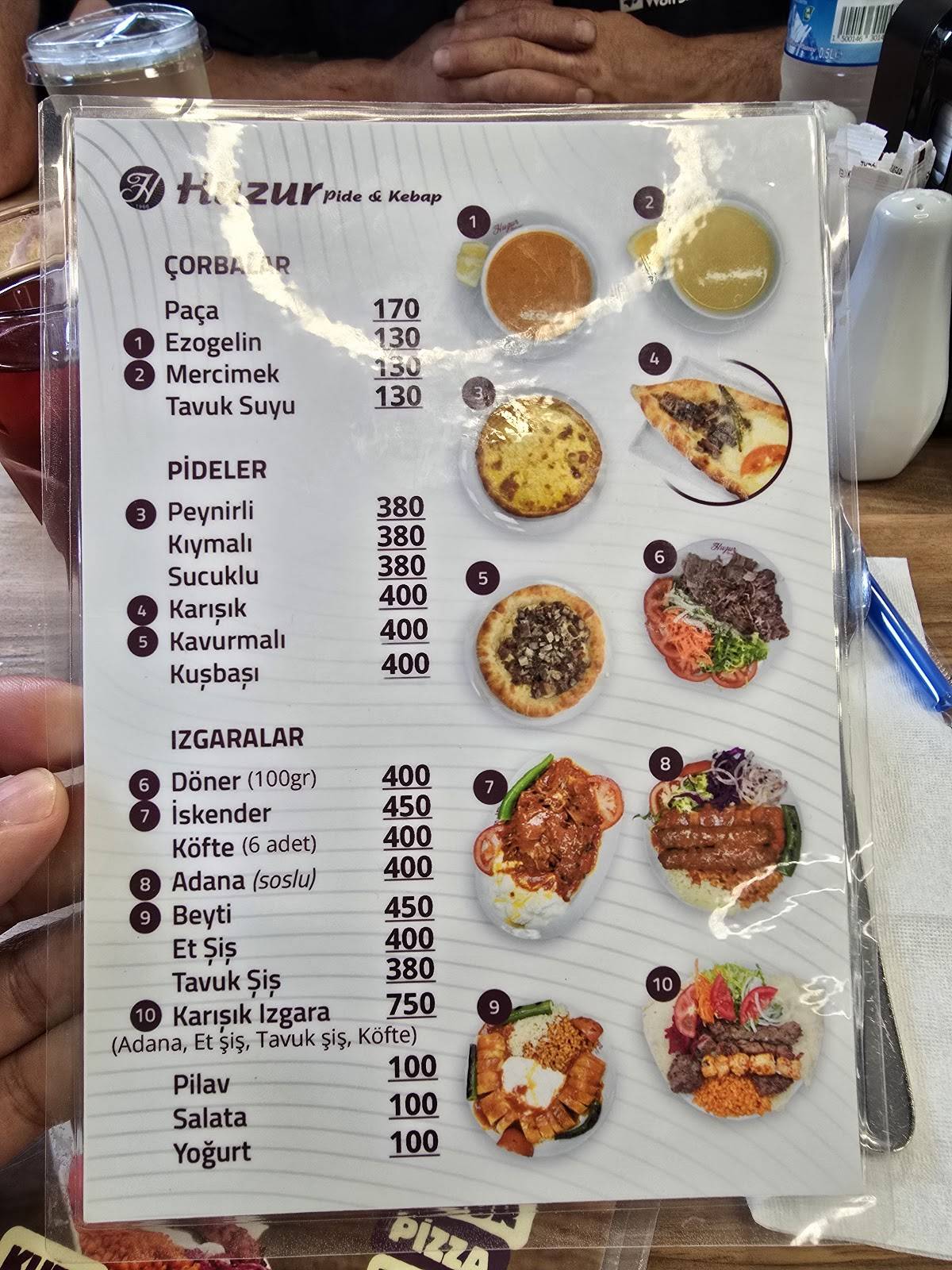 Huzur Pide & Kebap меню