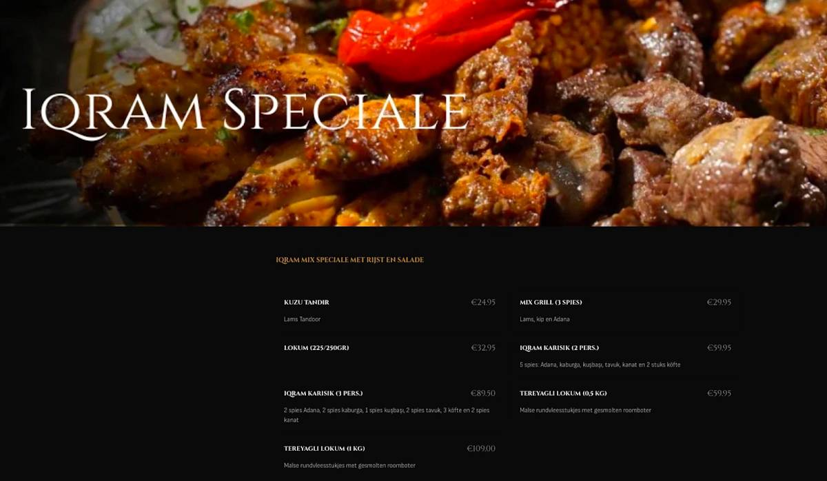 IQRAM Restaurant меню