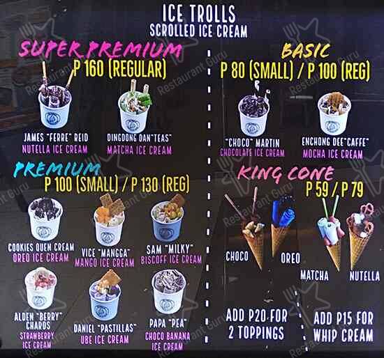 Ice Trolls меню