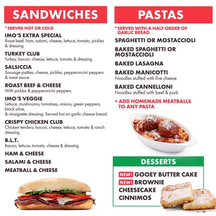 Imo's Pizza меню