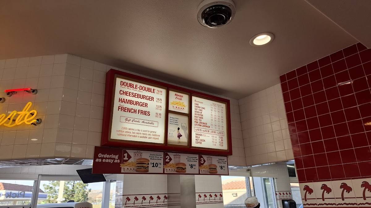 In-N-Out Burger меню