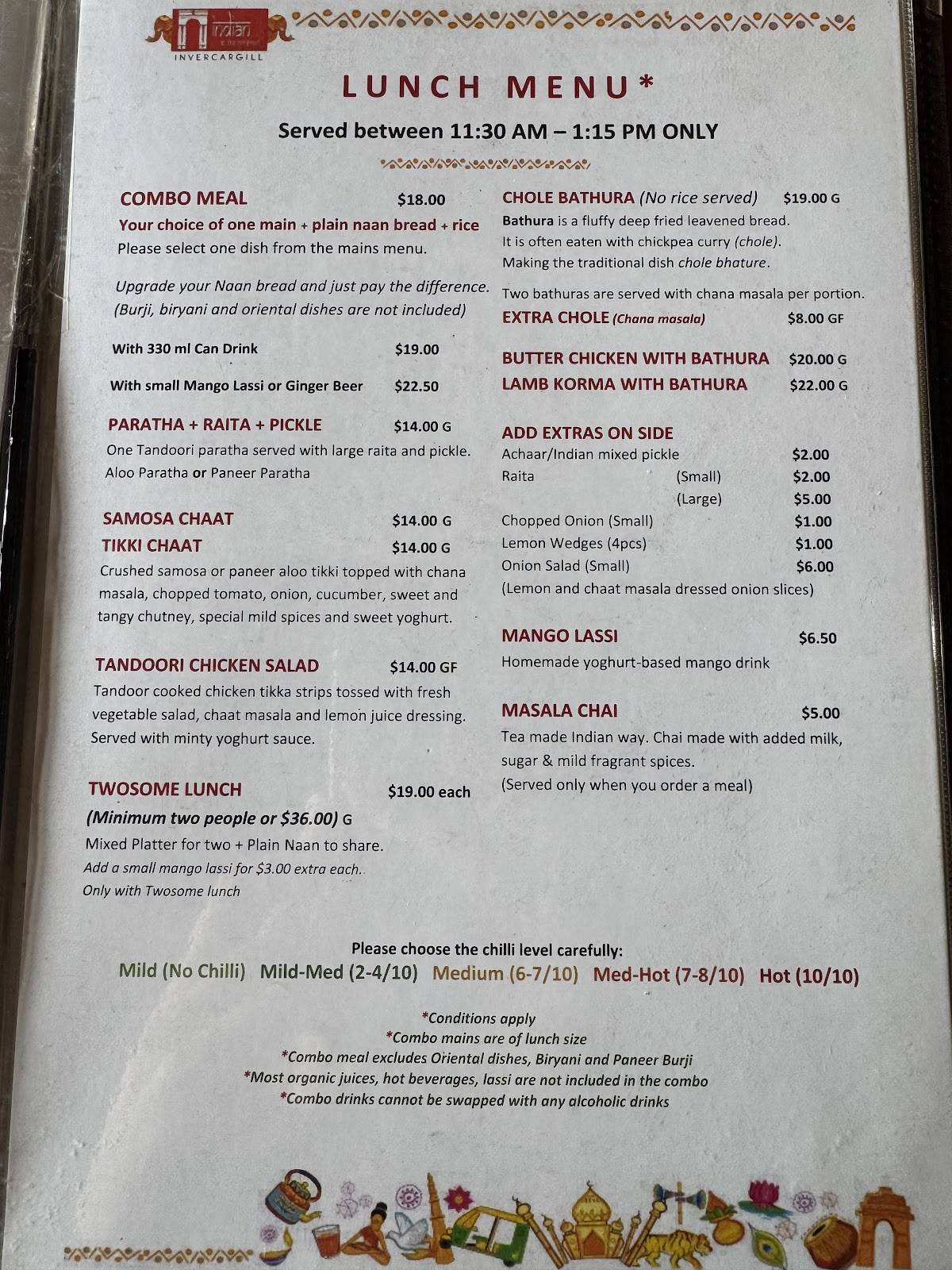 Indian at The Crescent меню