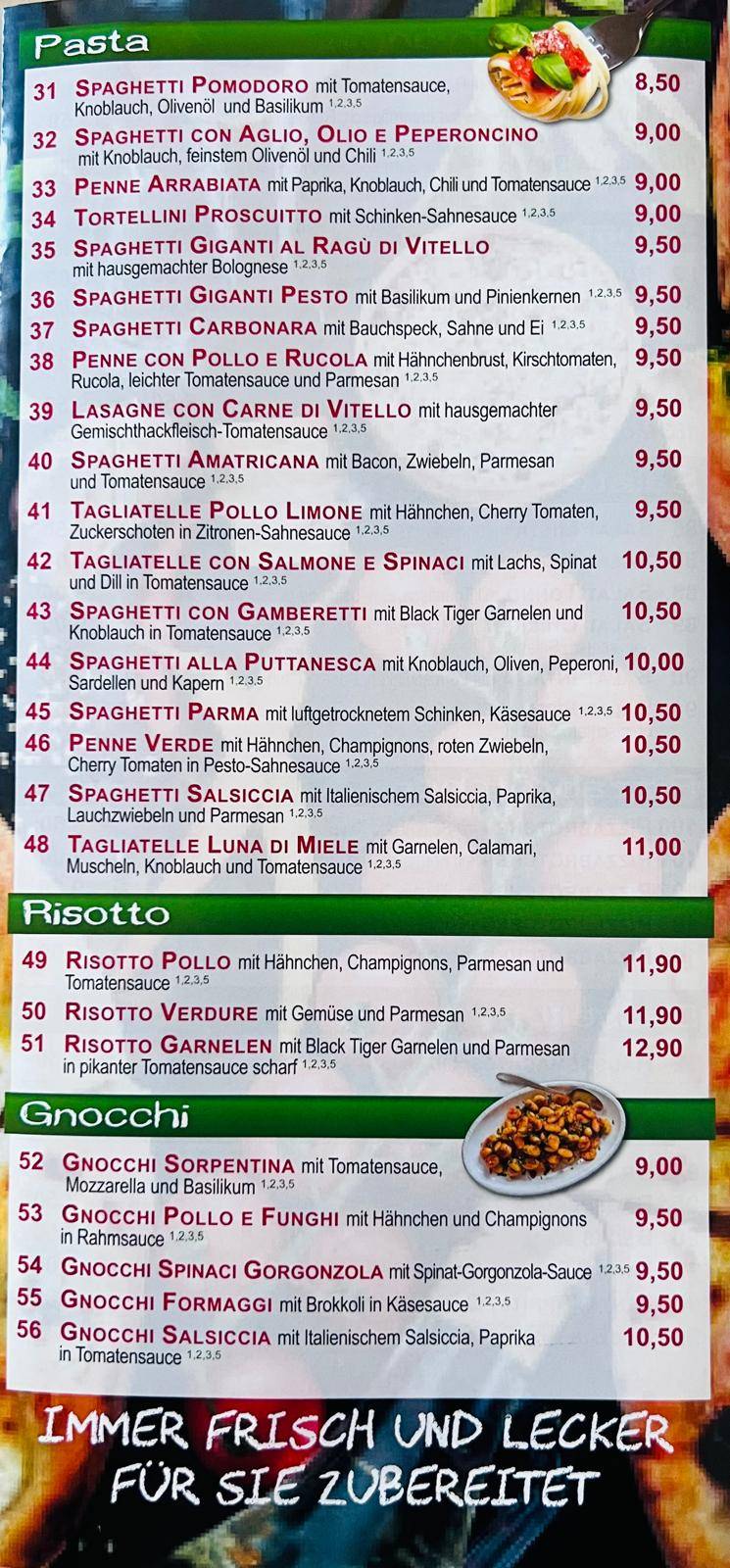Intalia Pizzeria меню