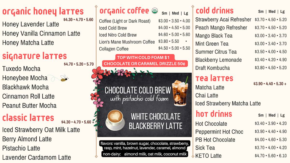 Java Hut меню