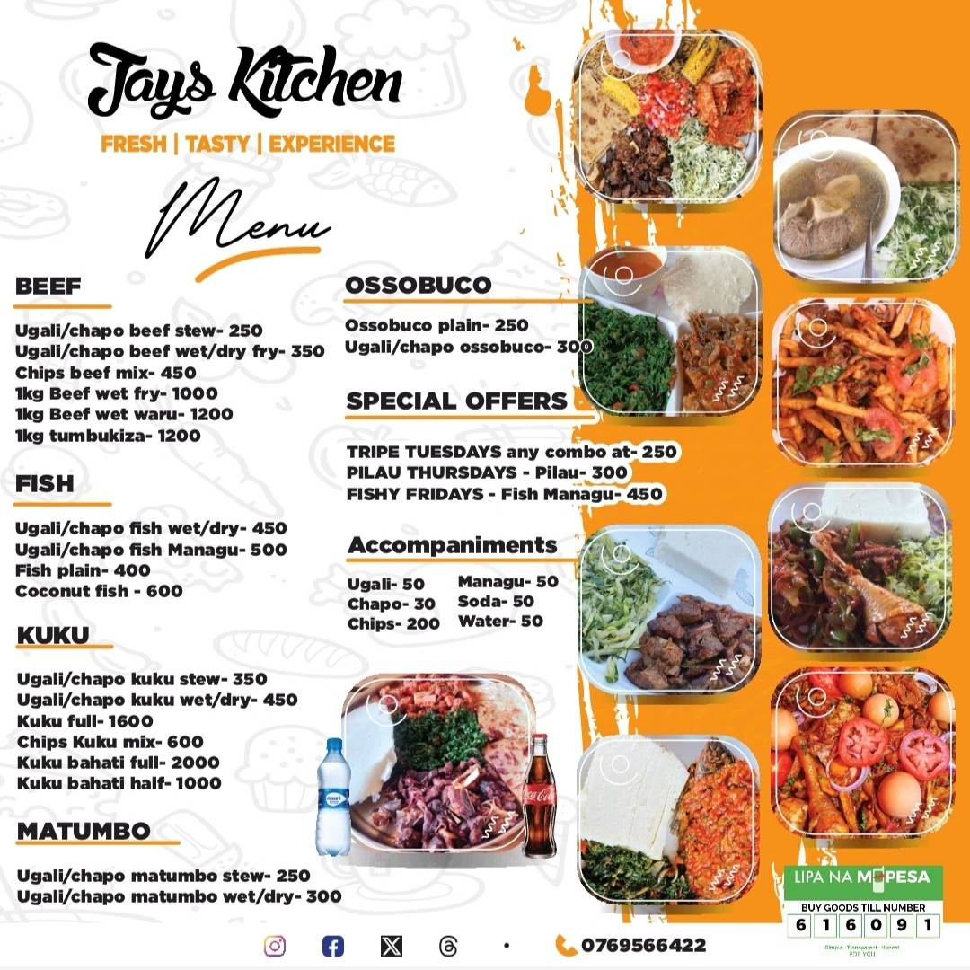 Jays Kitchen Roysambu меню