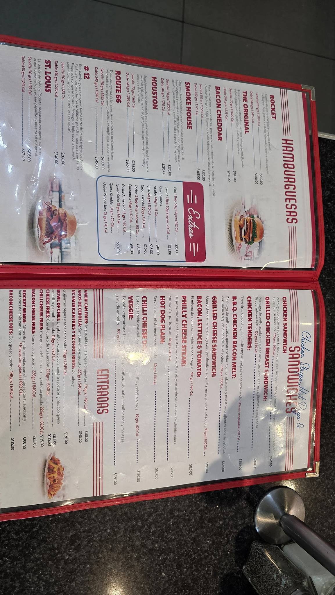 Johnny Rockets меню