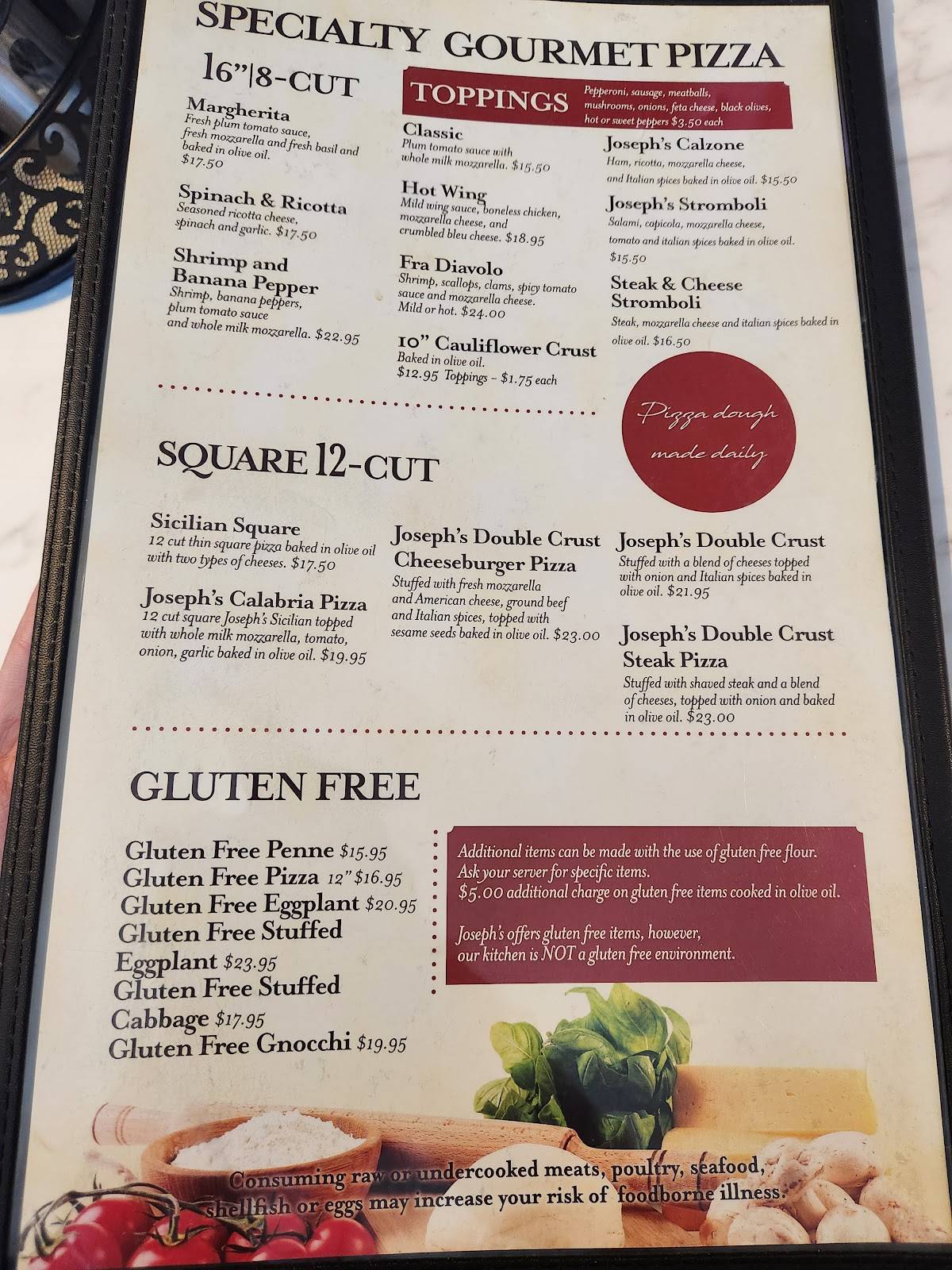 Joseph's Restaurants меню
