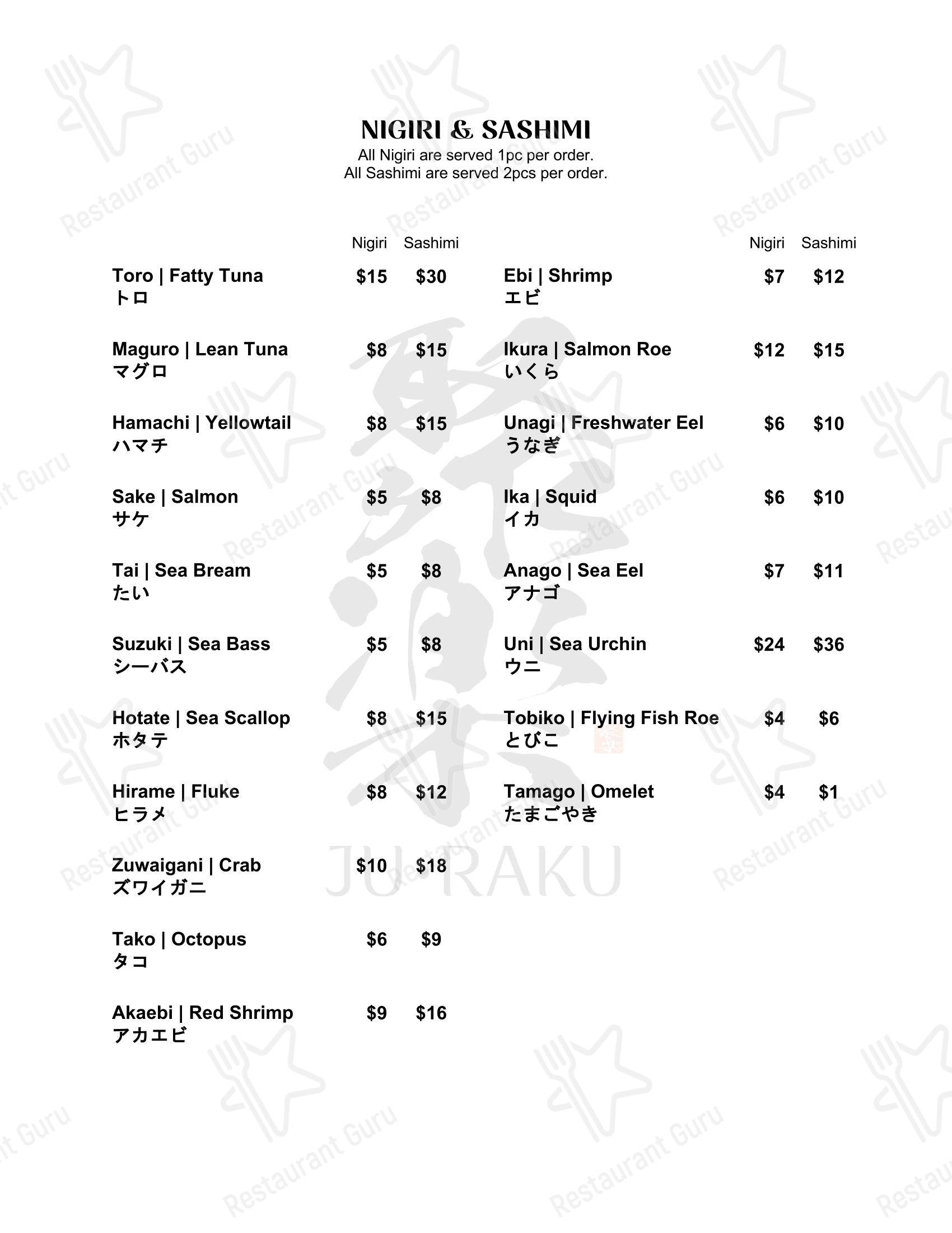 Ju-Raku Japanese Restaurant в Торонто - Детское