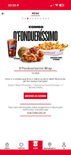 KFC RIA Shopping меню