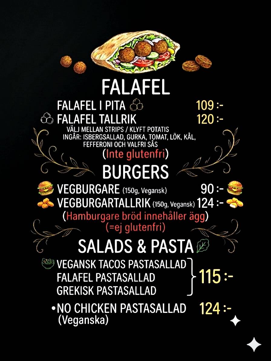 Kebabben På Larmgatan Ab меню
