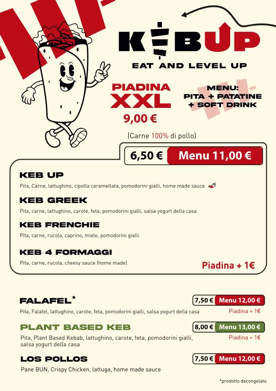 KebUP - Non il solito Kebab меню