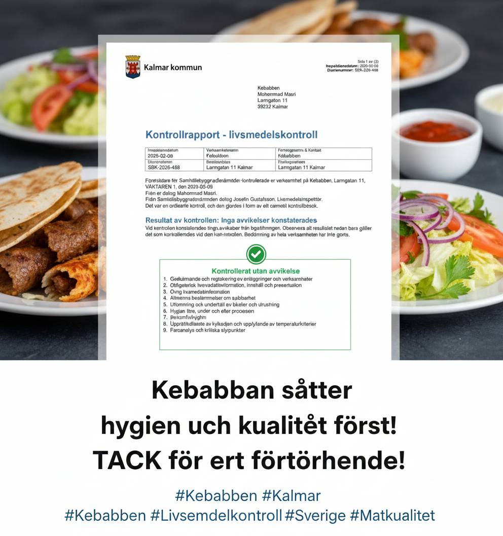 Kebabben På Larmgatan Ab меню