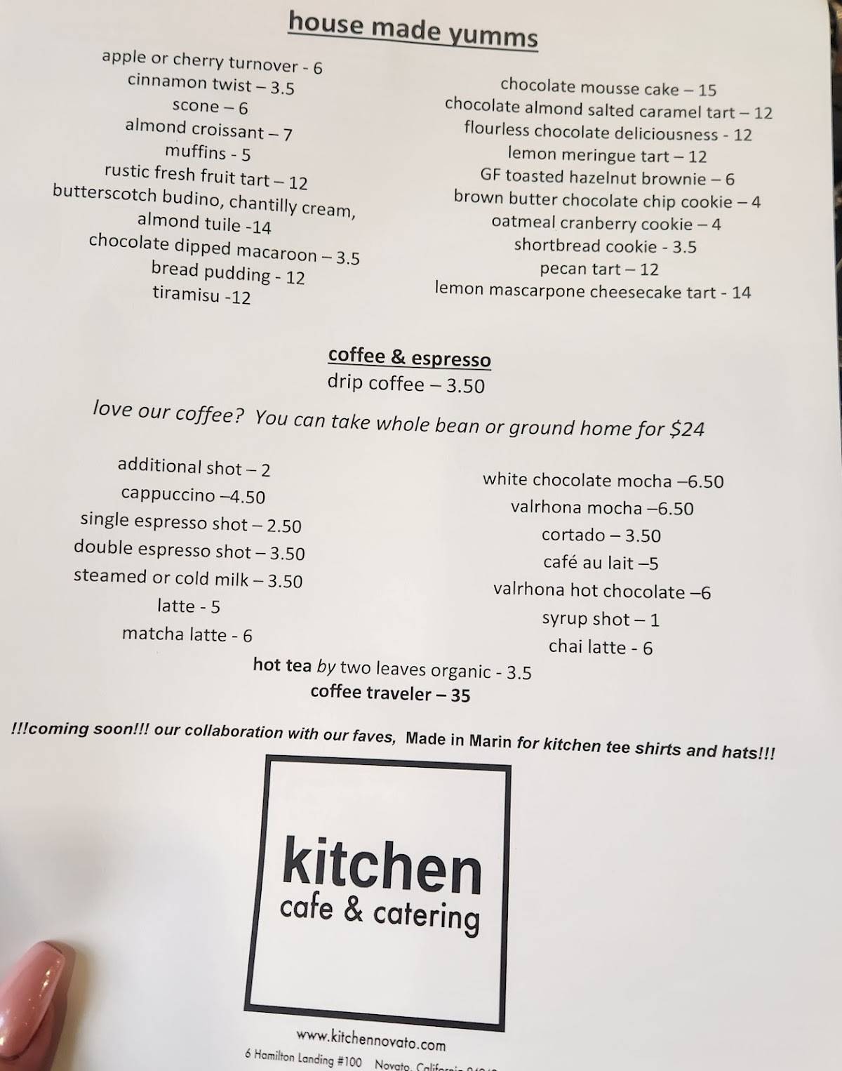 Kitchen меню