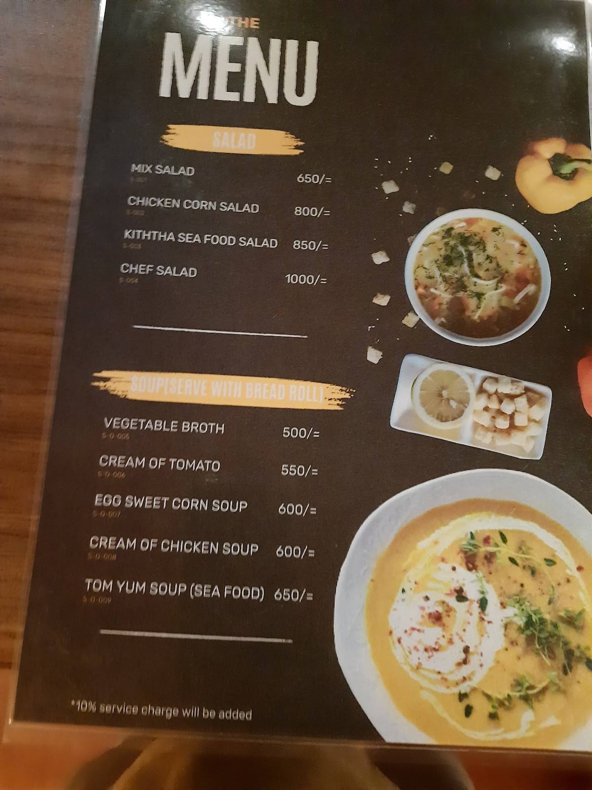 Kiththa Restaurant меню