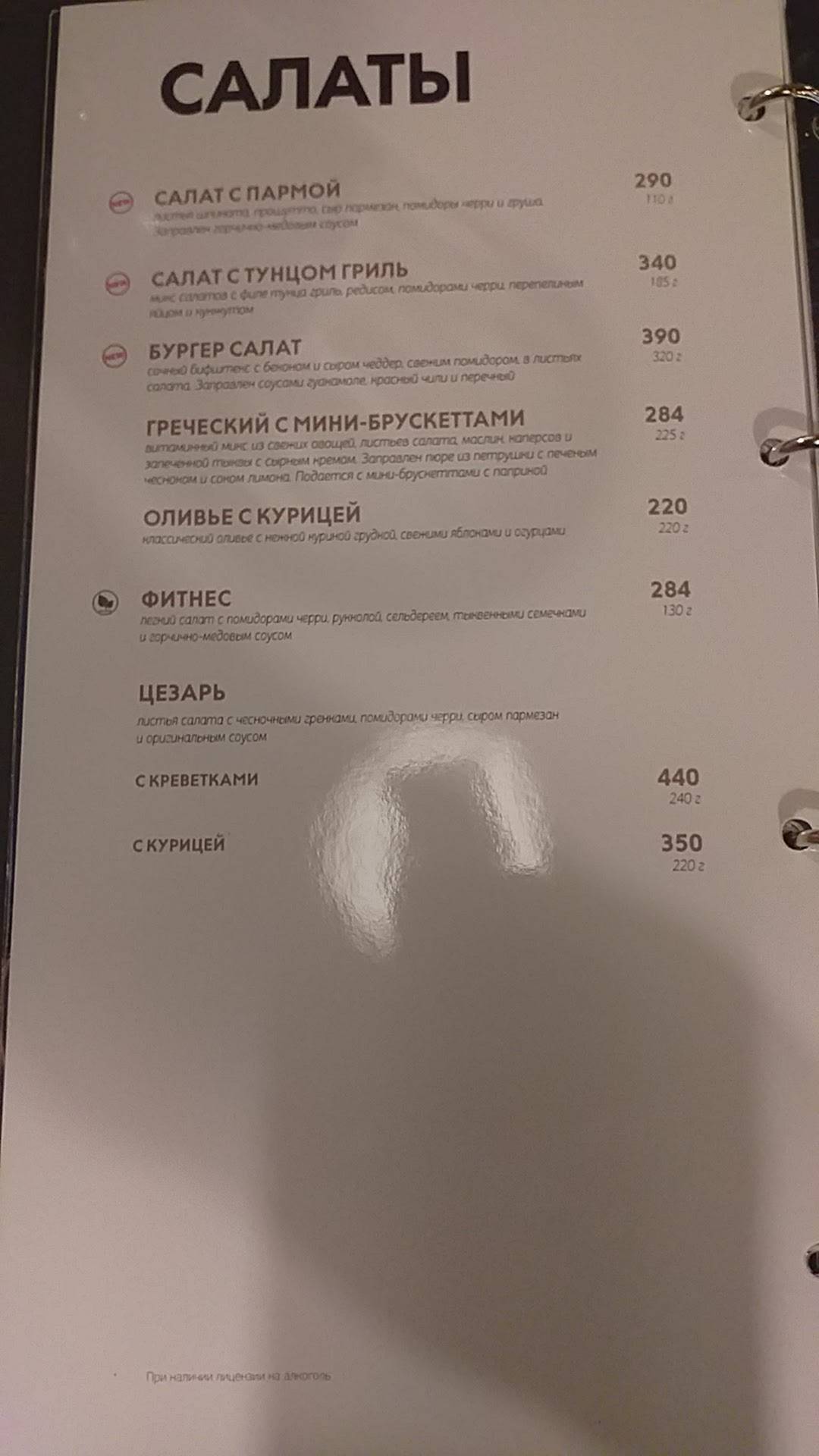 Шоколадница меню