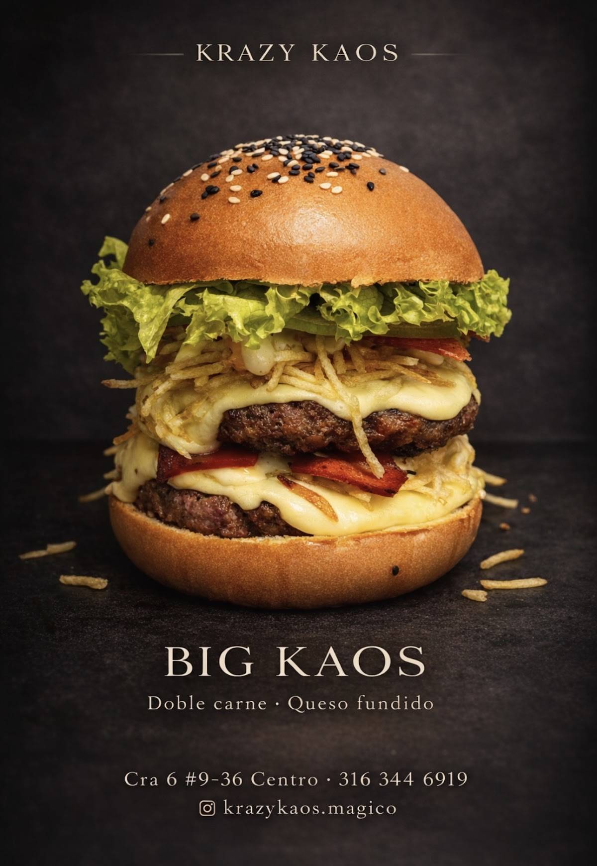 Restaurante Krazy kaos меню