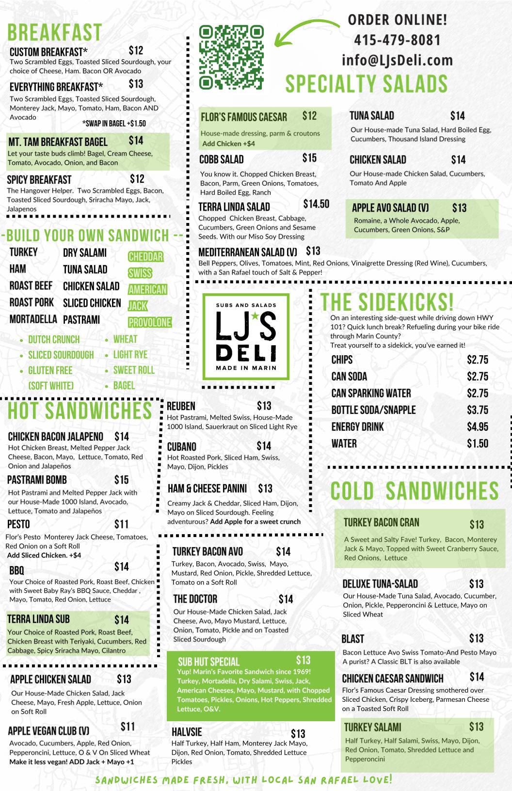L J's Deli меню