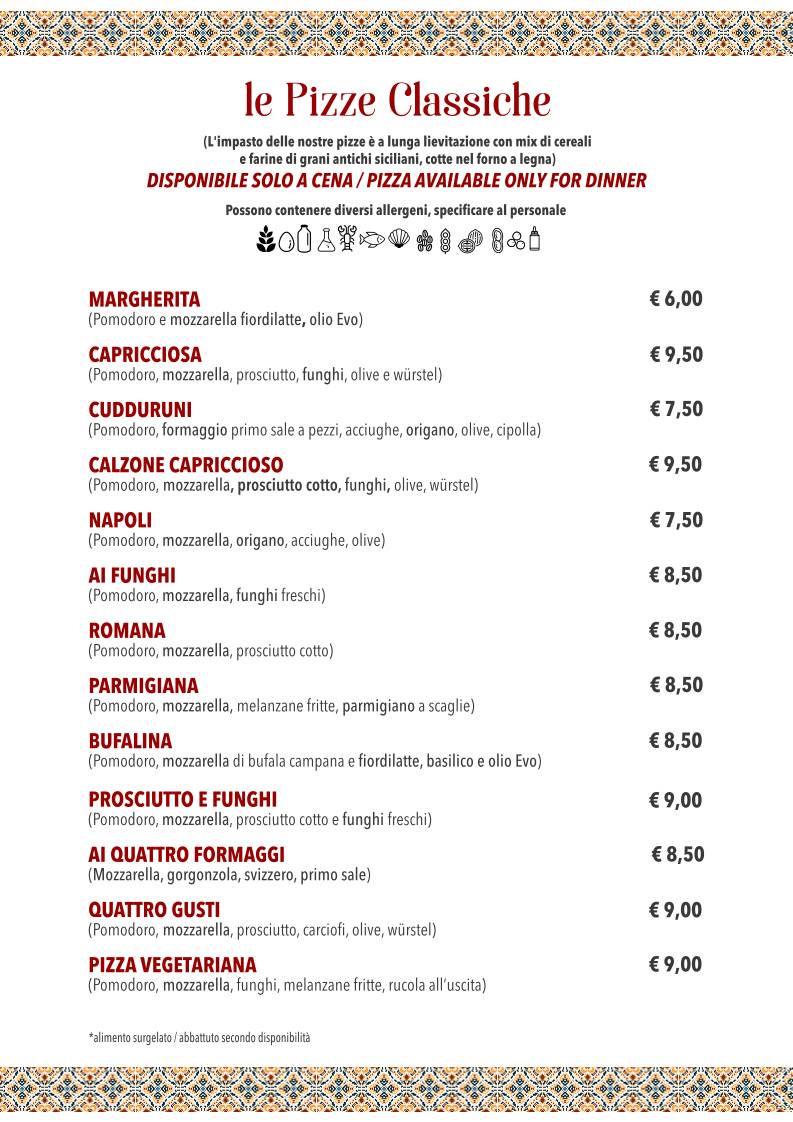 LA ROCCA ALBERGO RISTORANTE SALA RICEVIMENTI PIZZERIA меню