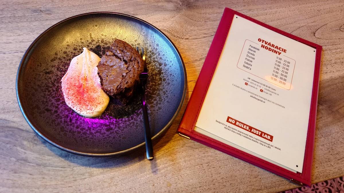 LAB. BRGR&FOOD&DRINK меню