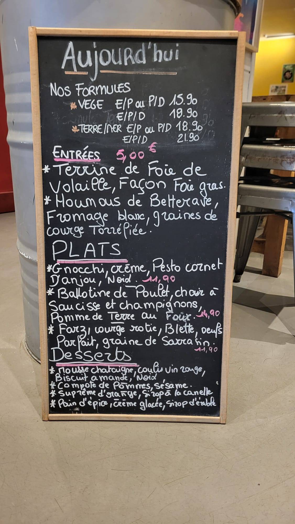 L'Embarcadère меню