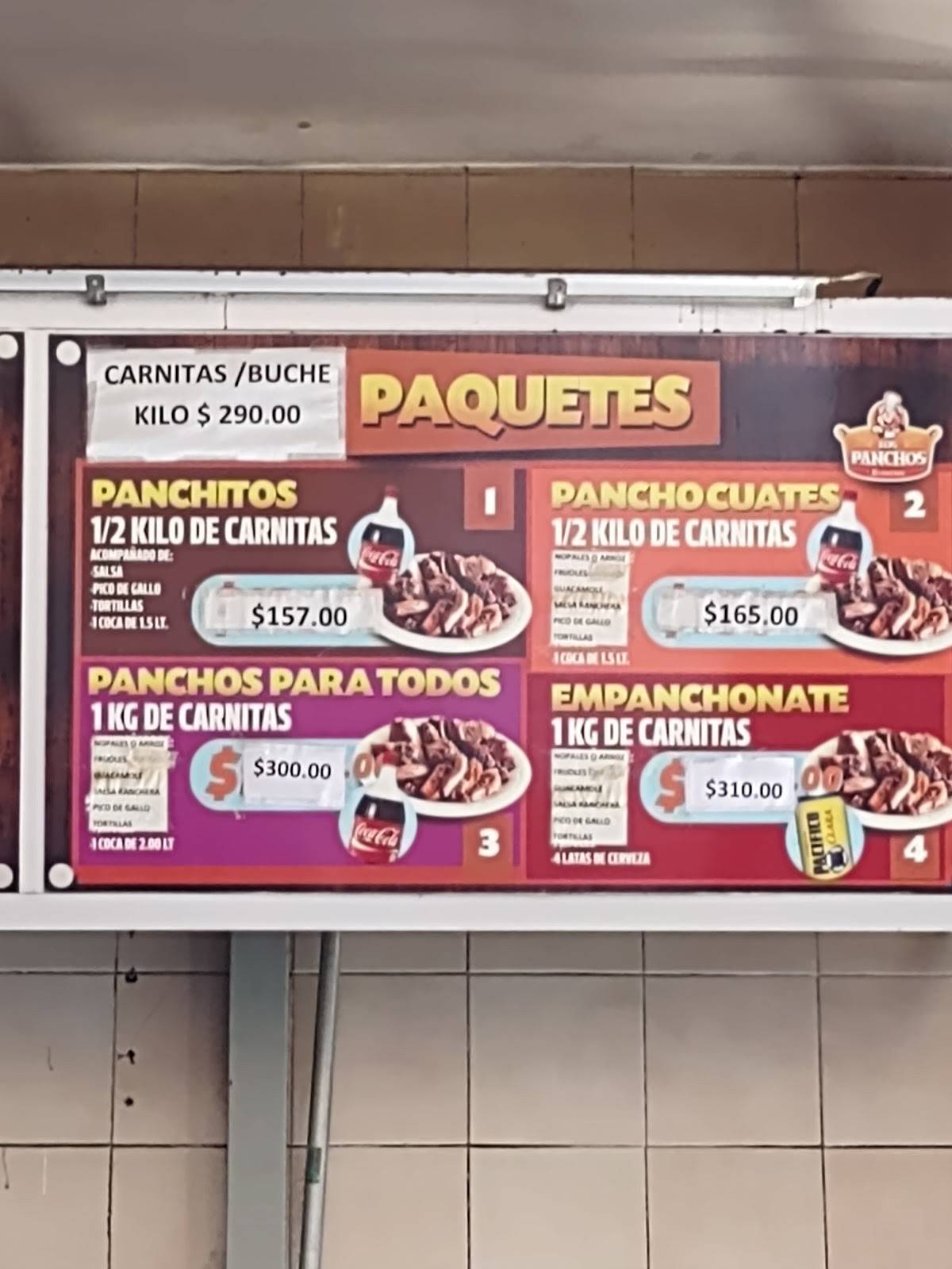 LOS PANCHOS меню