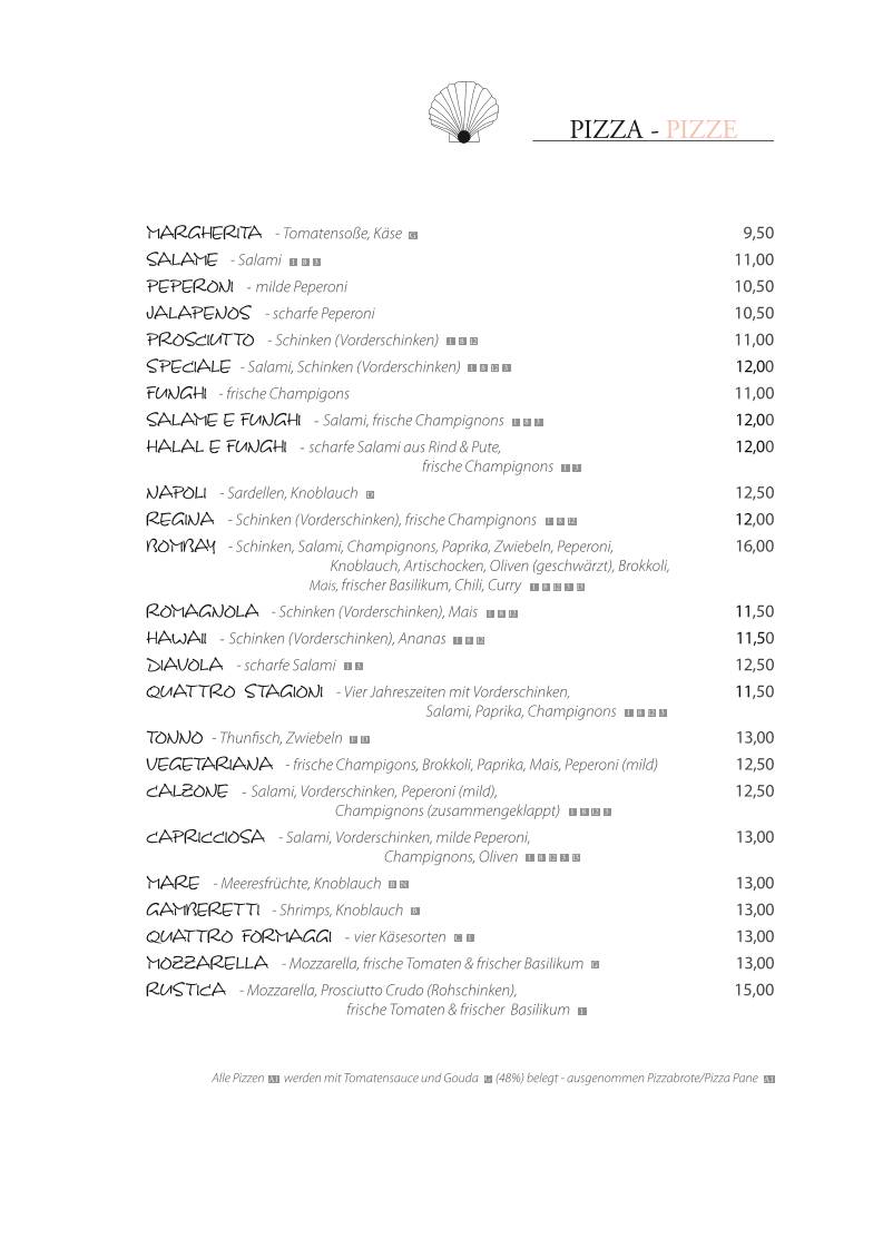 La Perla Ristorante Pizzeria меню