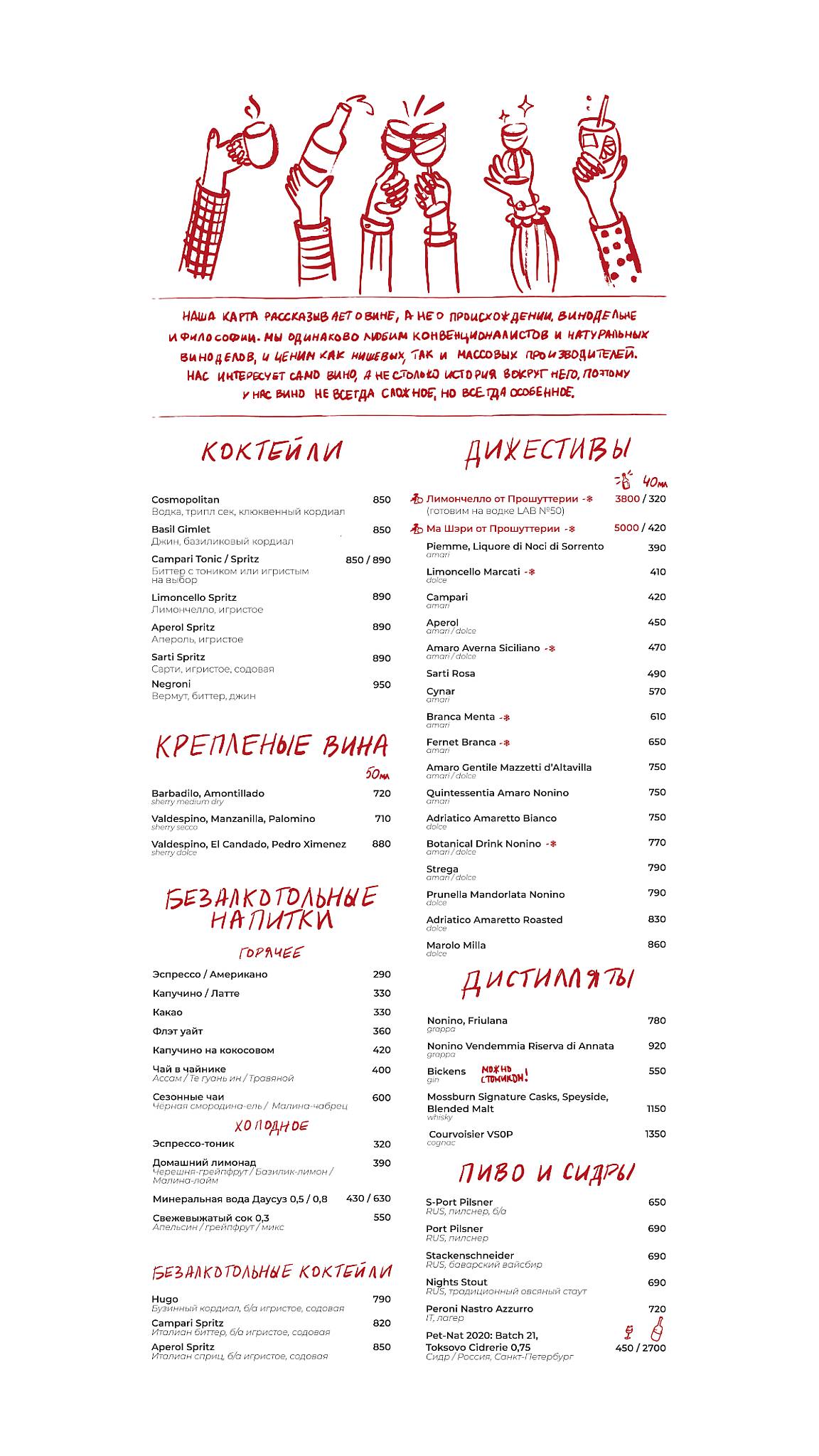 Прошуттерия меню