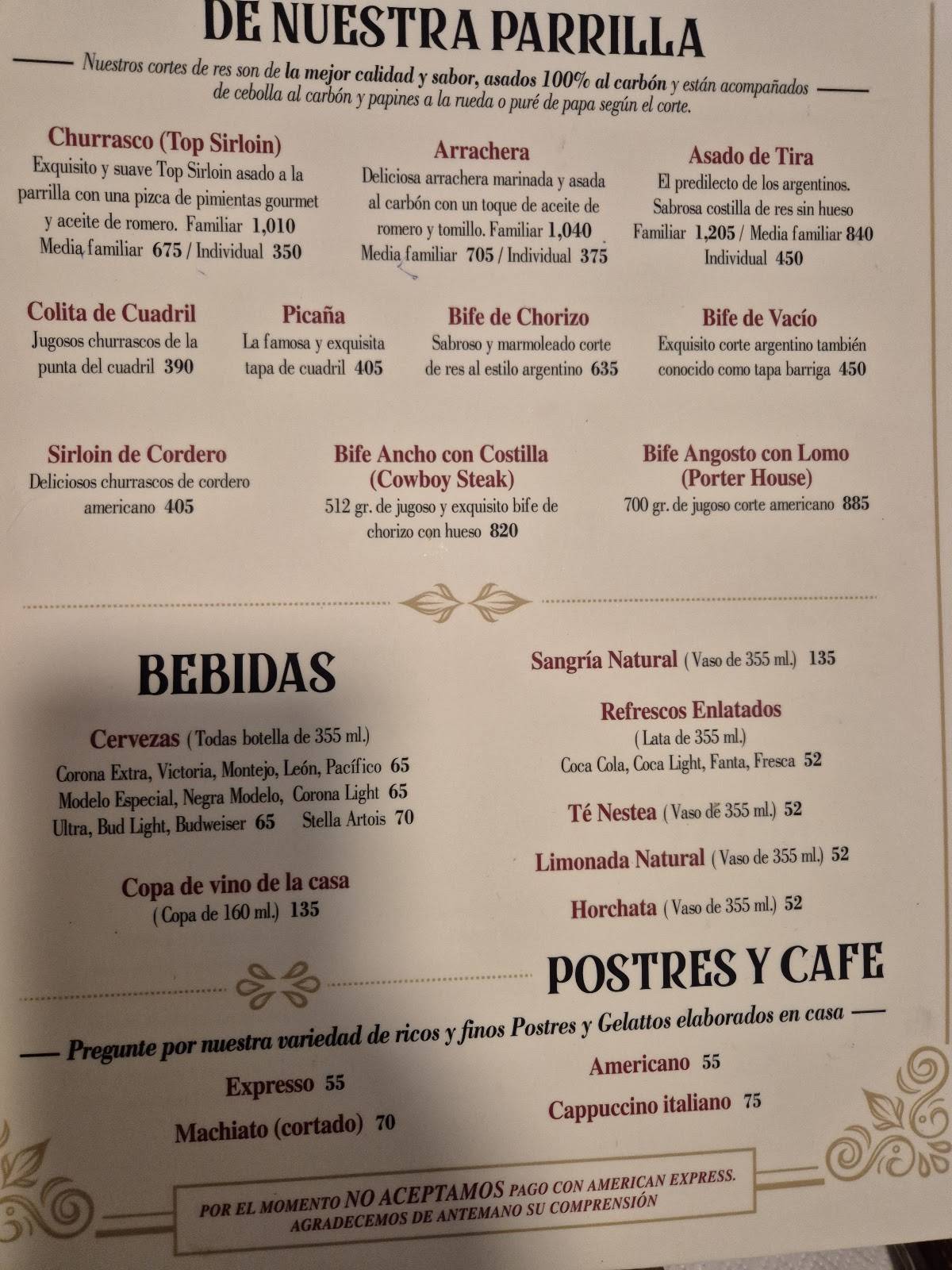 La Rueda меню