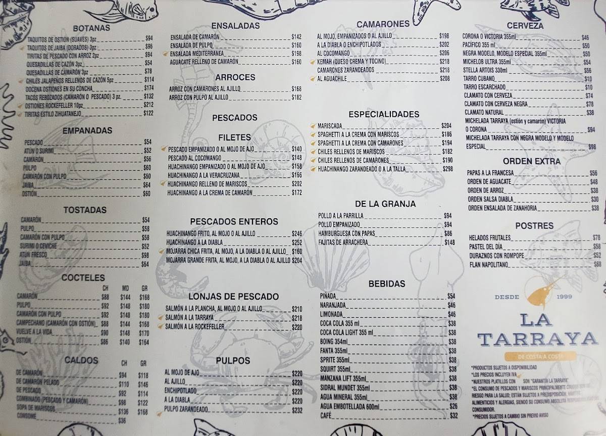 La Tarraya меню