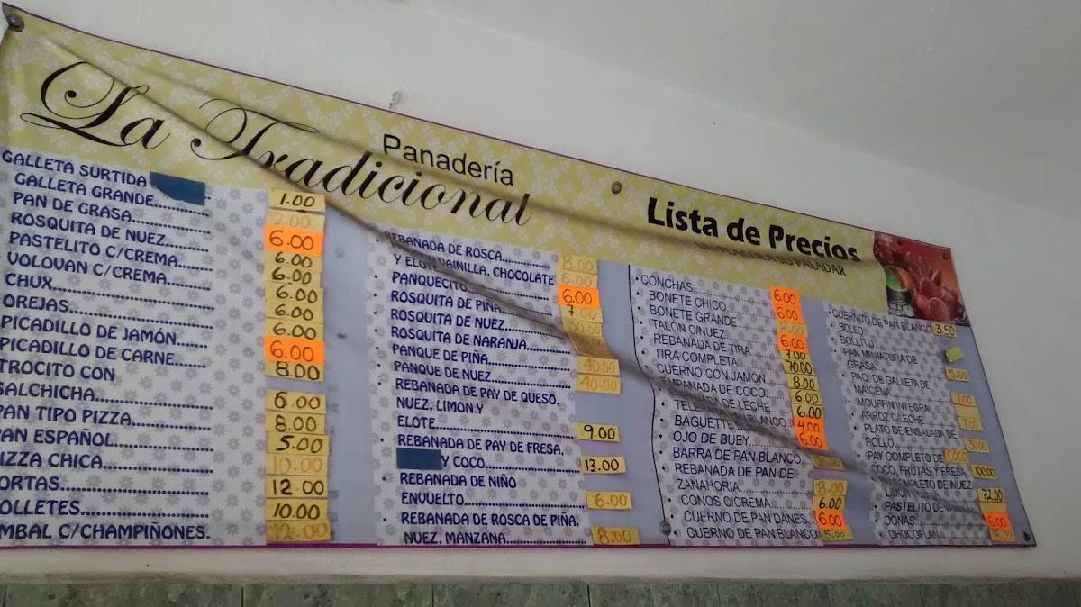La Tradicional Bakery меню