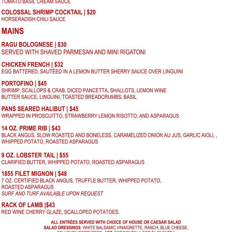 Lamplighter Restaurant меню