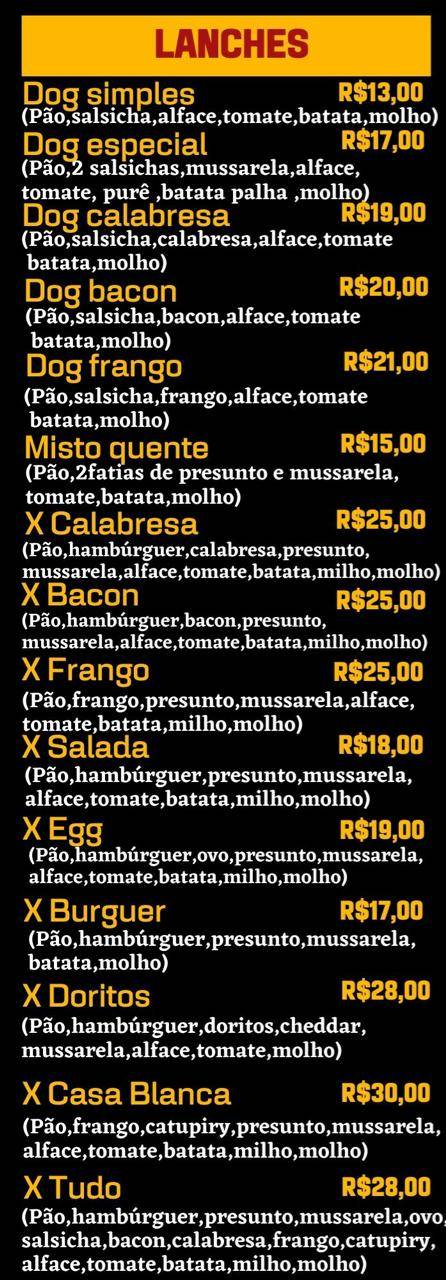 Lanche Rio Verde Varadas Gourmet меню