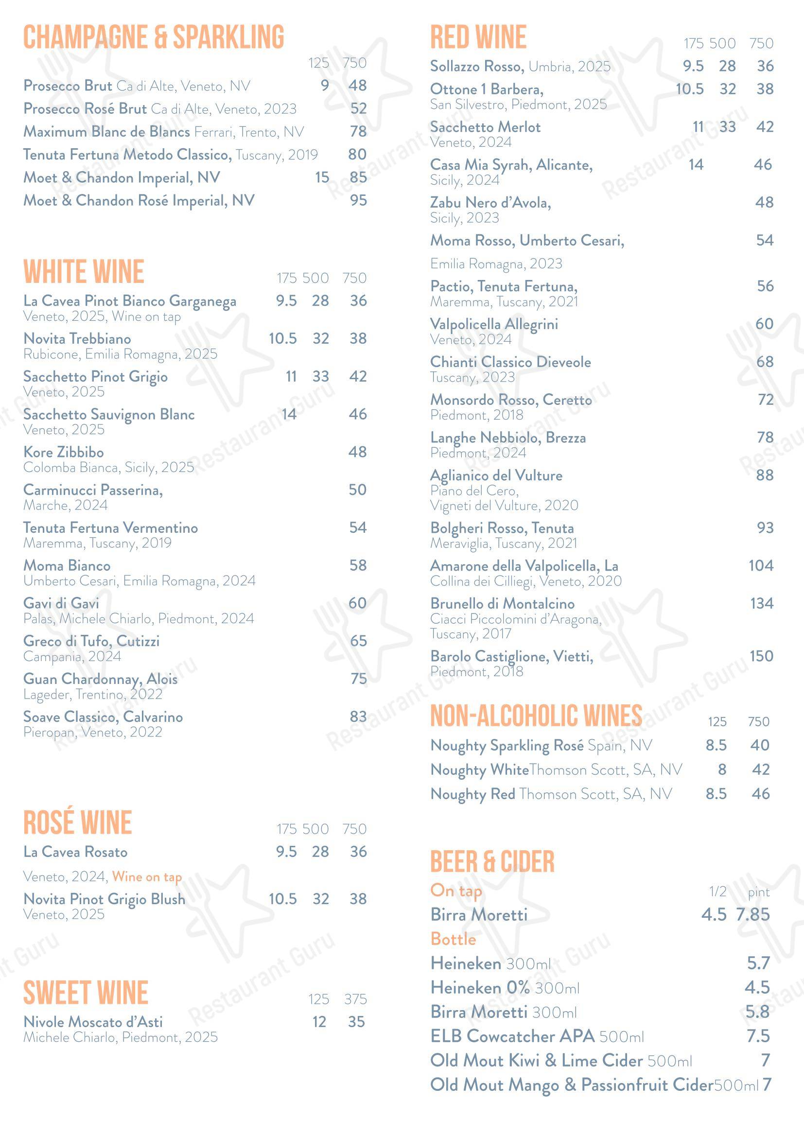 Lunch Menu ресторана Larch в Лондоне