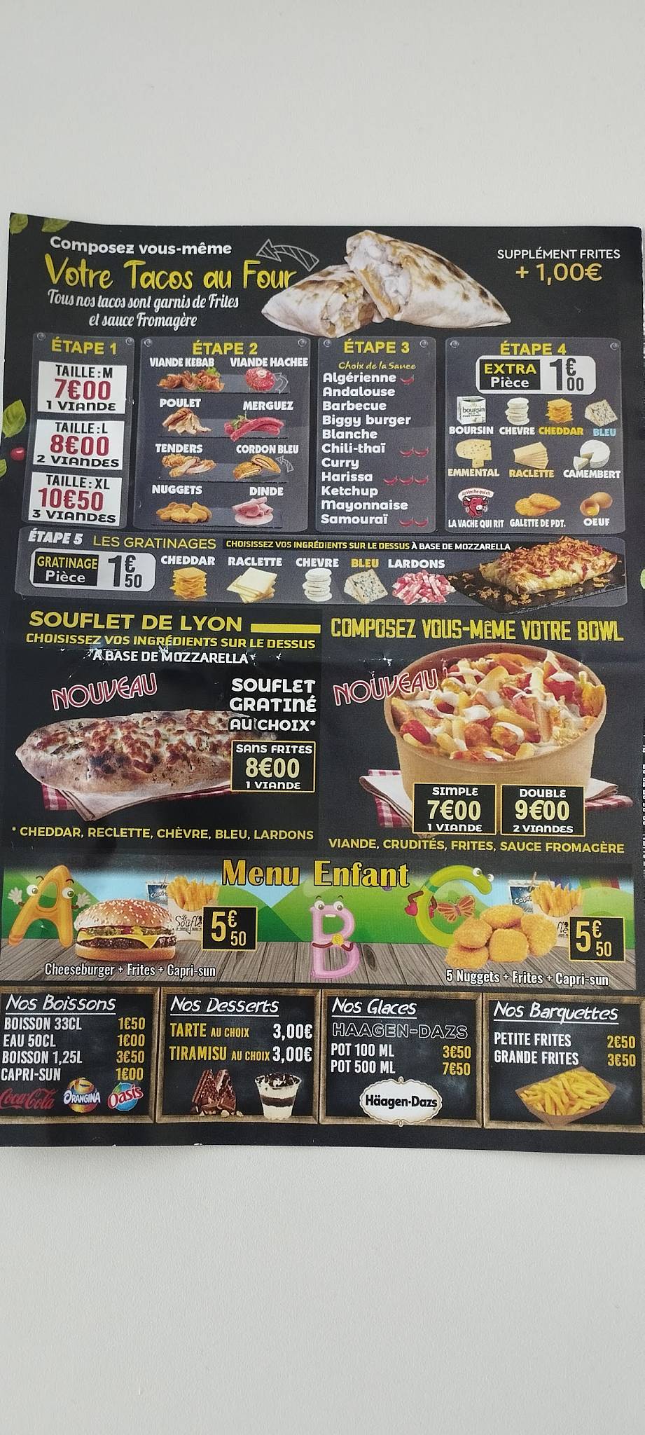 Le Souflet меню