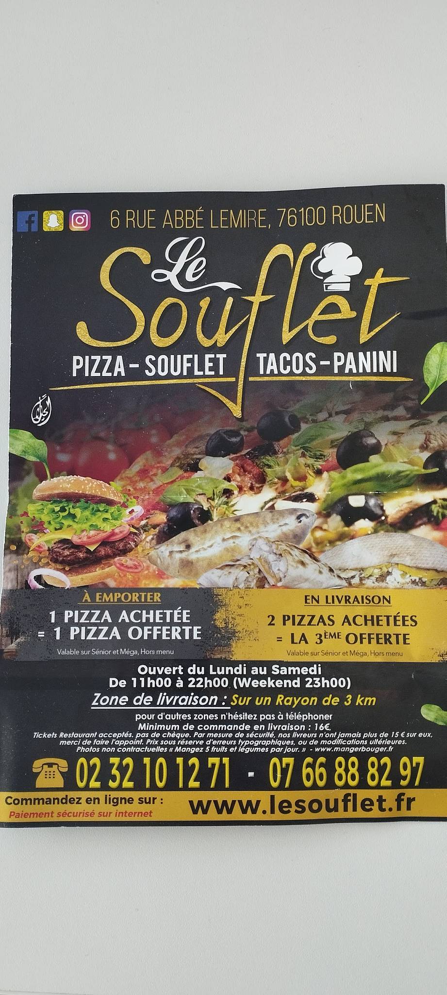 Le Souflet меню