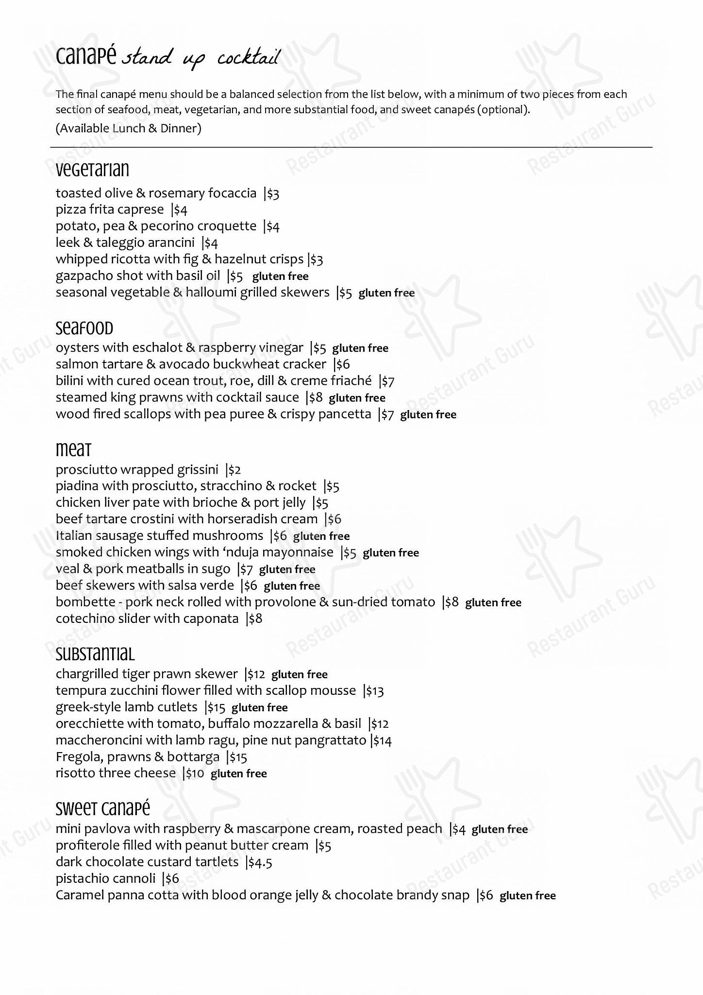 Capriccio Osteria Italian Restaurant in Leichhardt Sydney в Лейхгардте - Wine Menu