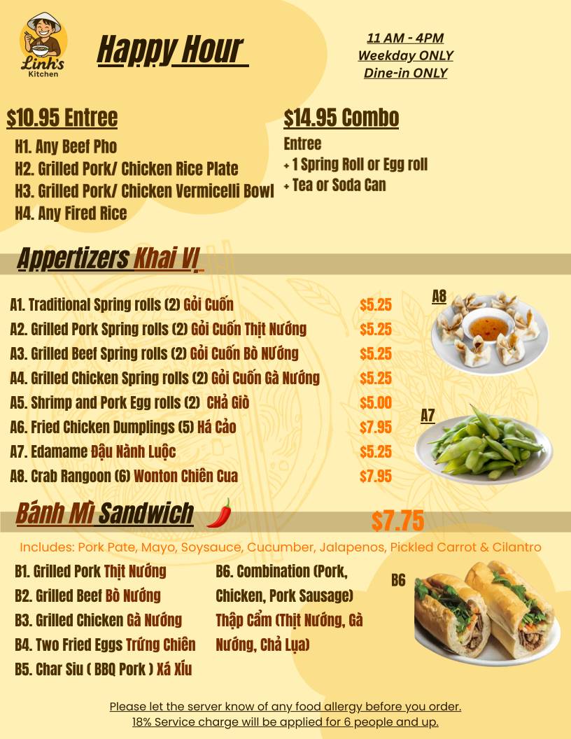 Linh’s Kitchen меню