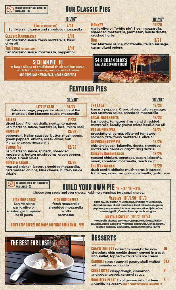 Local Pie New Riverside меню