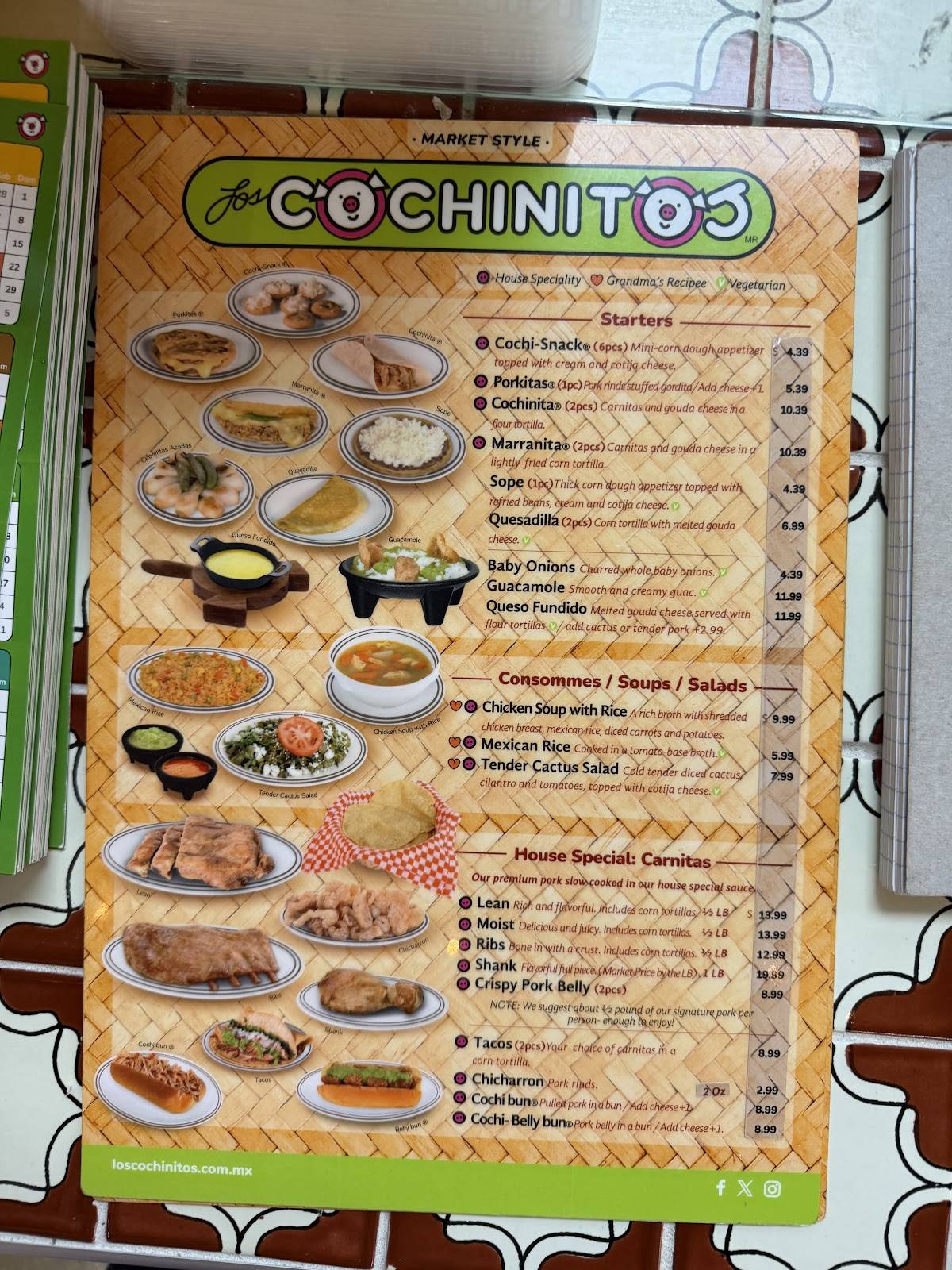 Los Cochinitos (Spring) меню