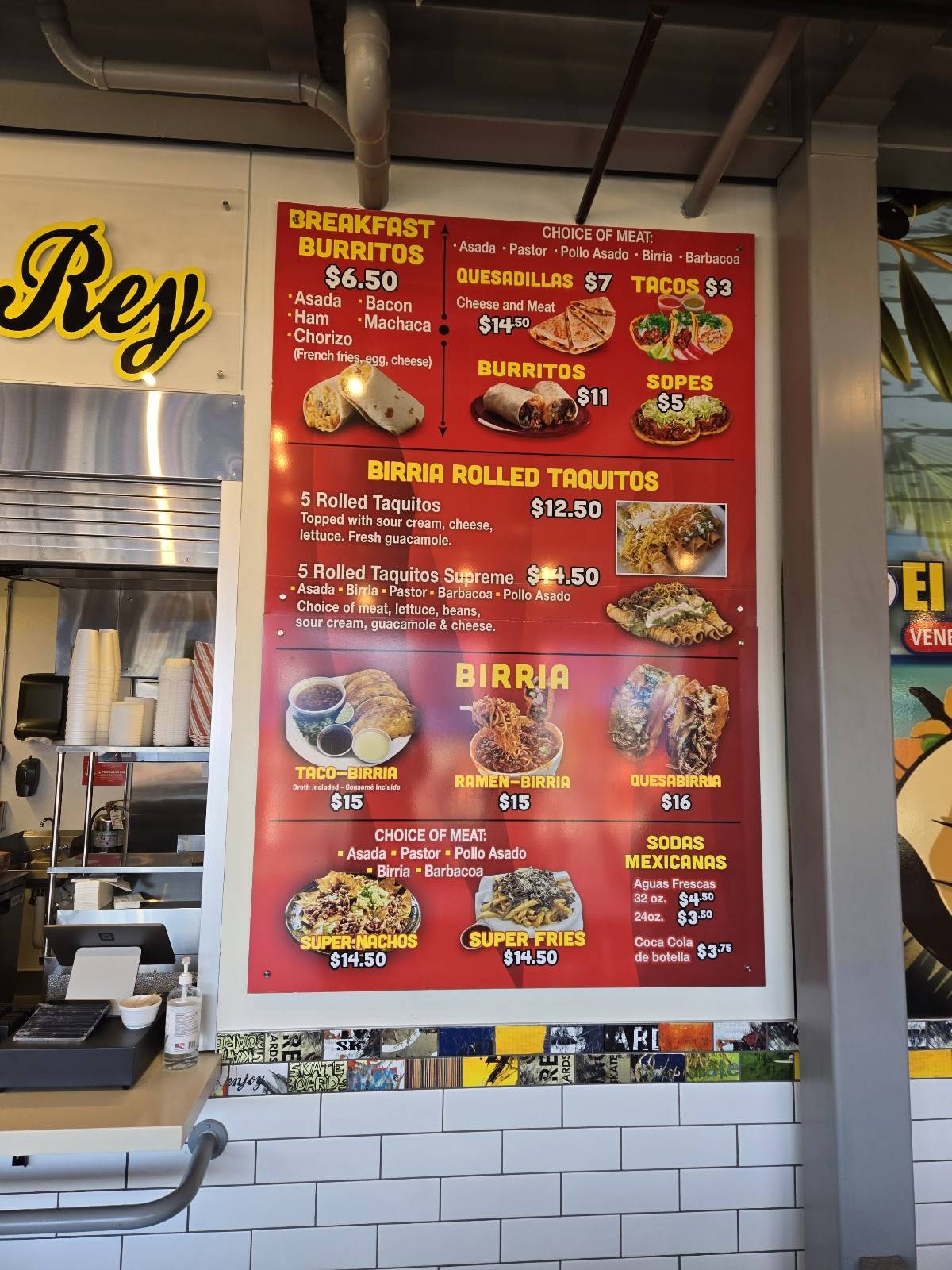 Los Tacos del Rey меню