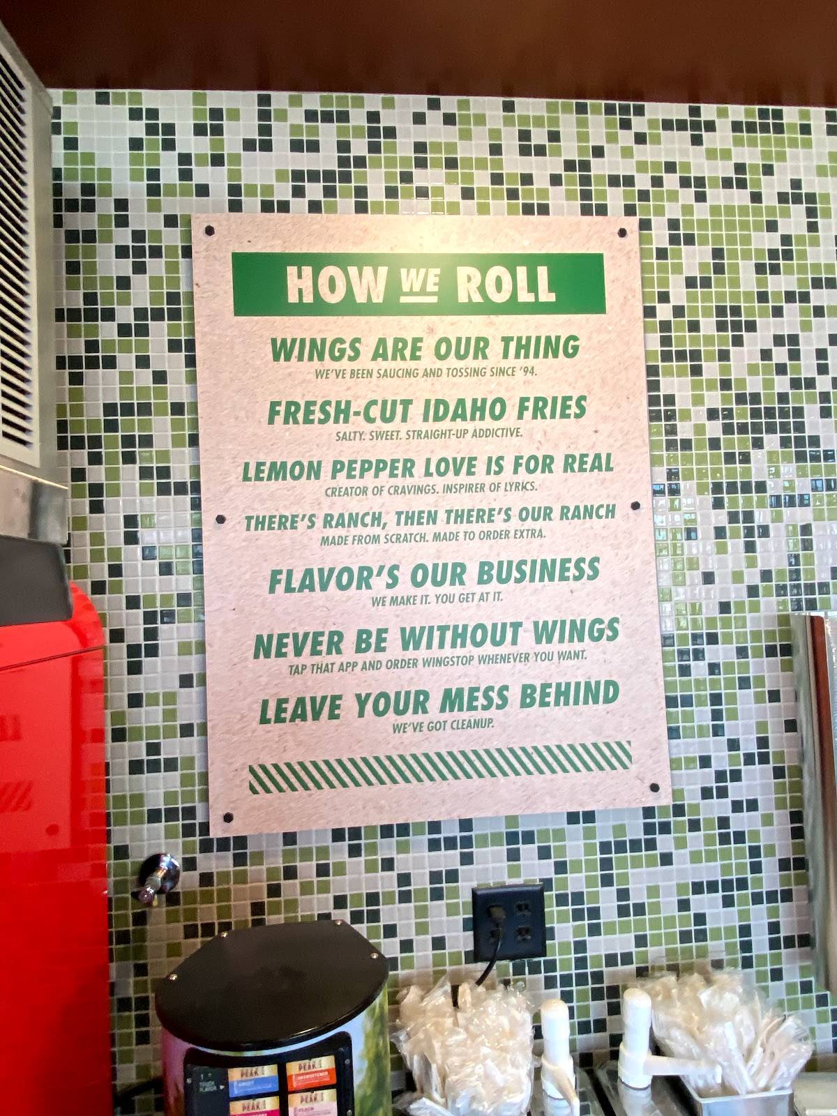 Wingstop меню