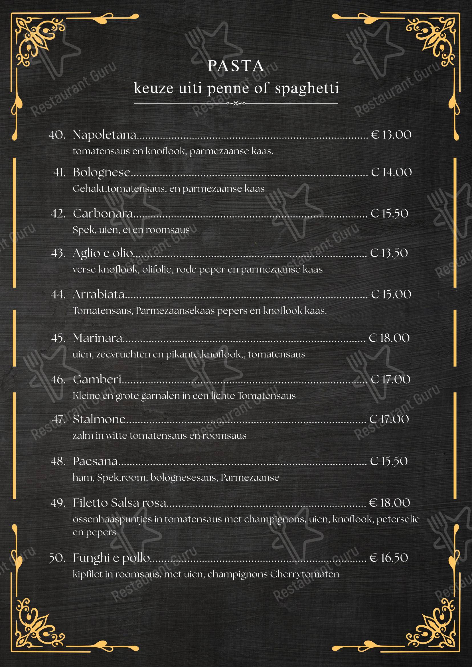 Меню ресторана Restaurant Kamala's в Rolde