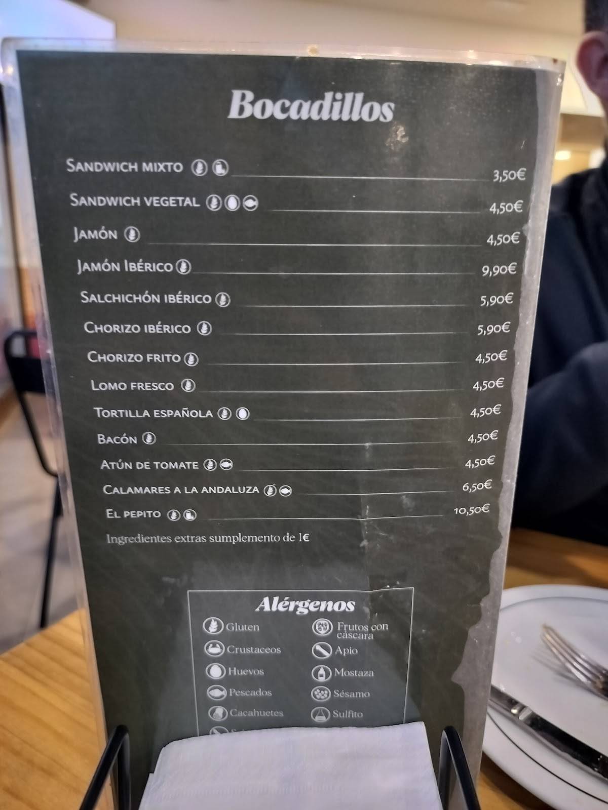 MESÓN DEL JAMÓN Cástulo. меню