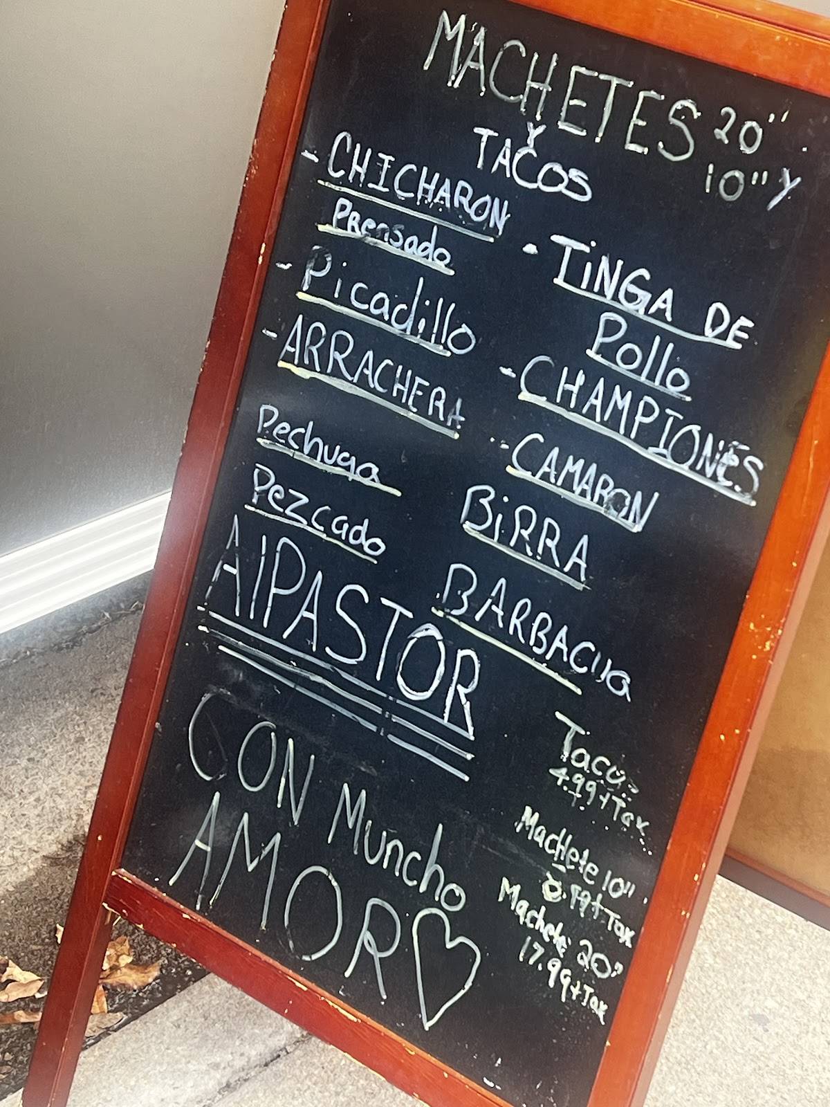 Machetes Gourmet меню