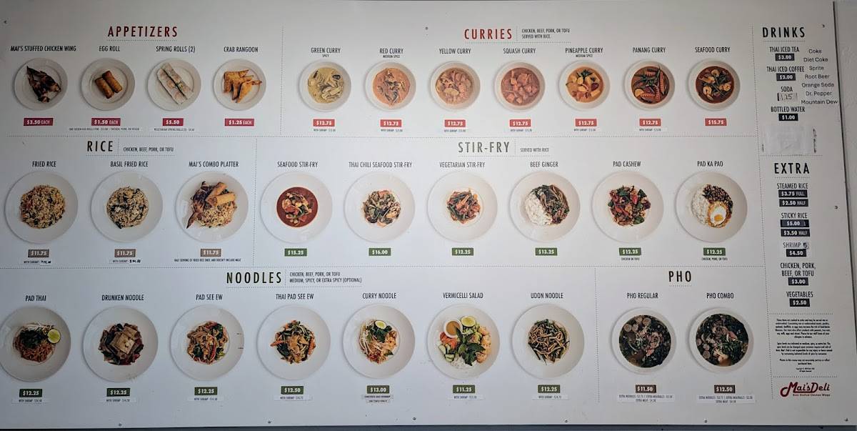 Mai's Deli меню