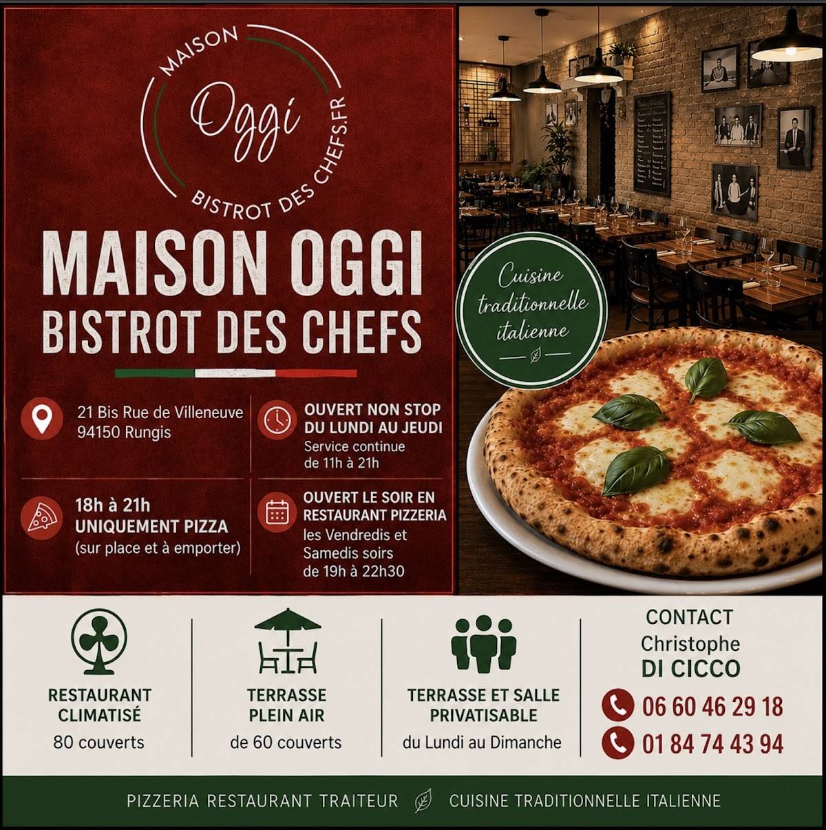 Maison Oggi Bistrot Des Chefs меню