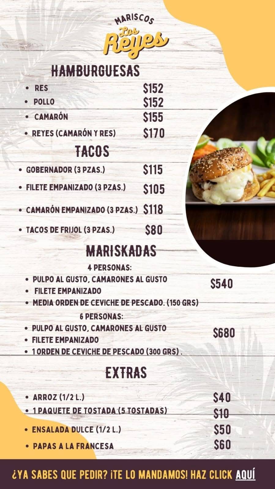 Mariscos Los Reyes меню