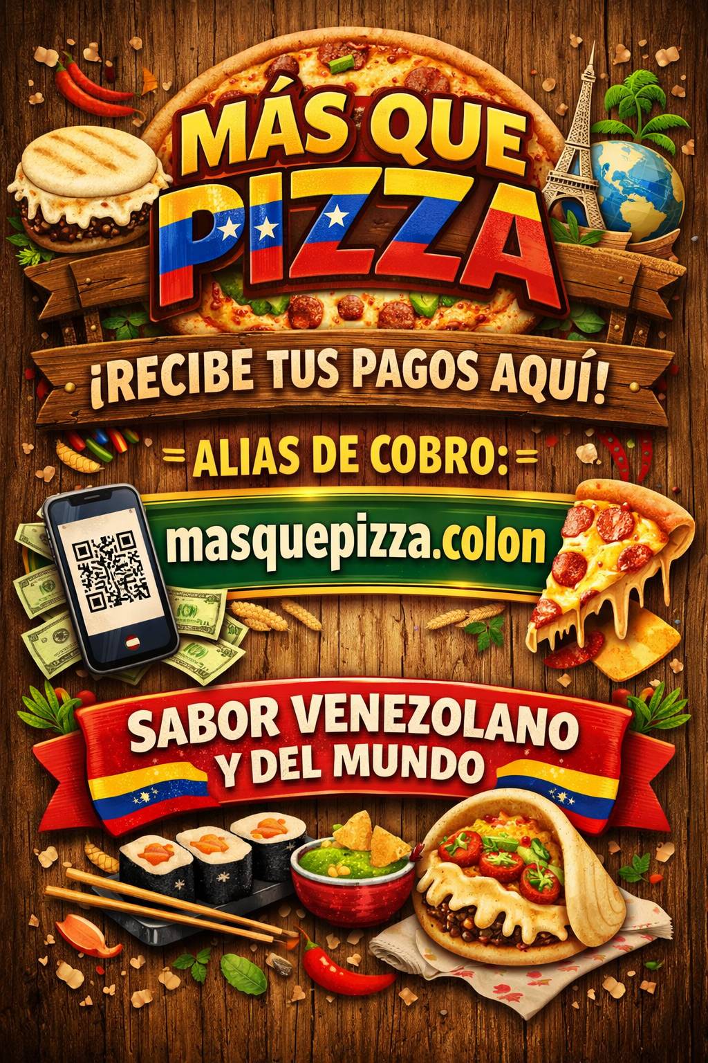 Más que pizza меню