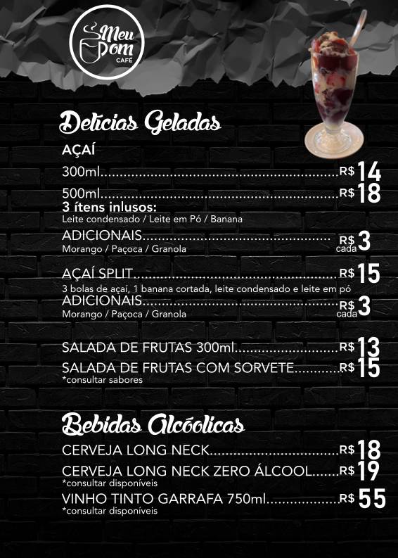 Meu Dom Café Rio Grande меню